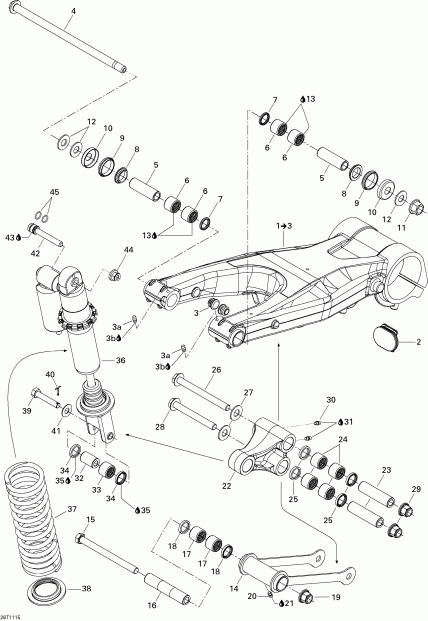   DS 450 EFI, 2011  - Rear Suspension