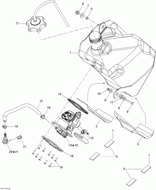 ATV  DS 450 Xxc, Xmx EFI, 2011 - Fuel System