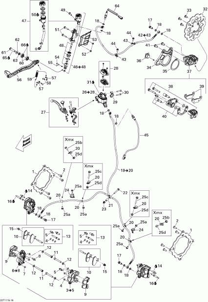 ATV  DS 450 Xxc, Xmx EFI, 2011 - Hydraulic Brakes