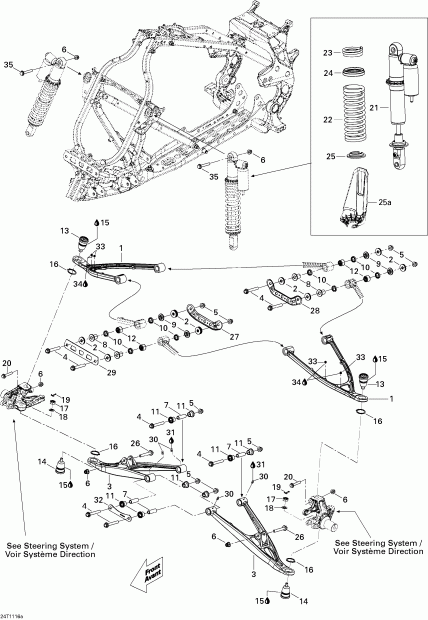 DS 450 Xxc, Xmx EFI, 2011 - Front Suspension Xxc