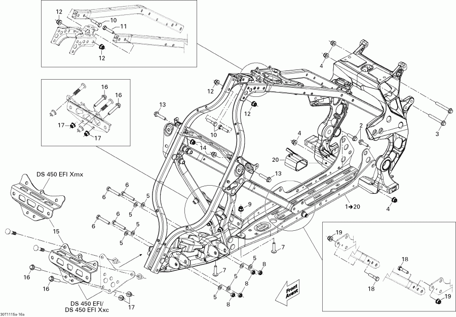   DS 450 Xxc, Xmx EFI, 2011  - Frame 1 Xxc