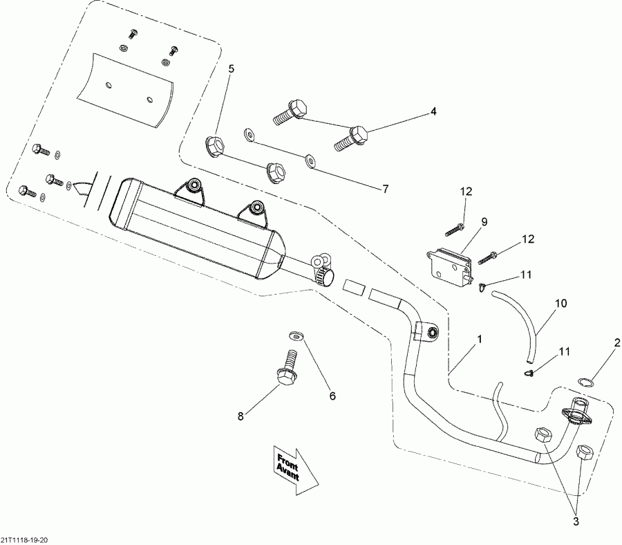 BRP DS 70, 2011 - Exhaust System