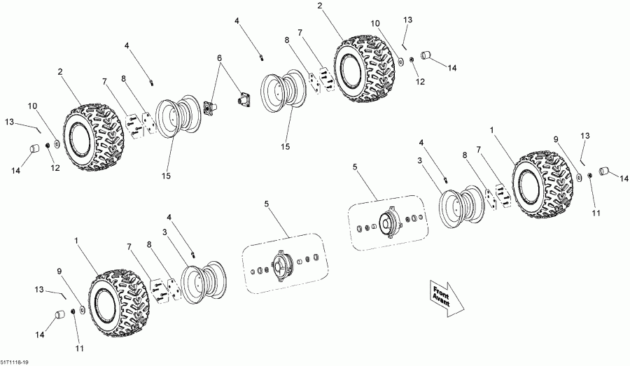 BRP DS 90, 2011 - Wheels  Tires