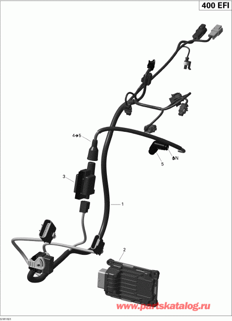 Outlander 400 EFI, 2011 ������ - Engine Harness And Electronic Module