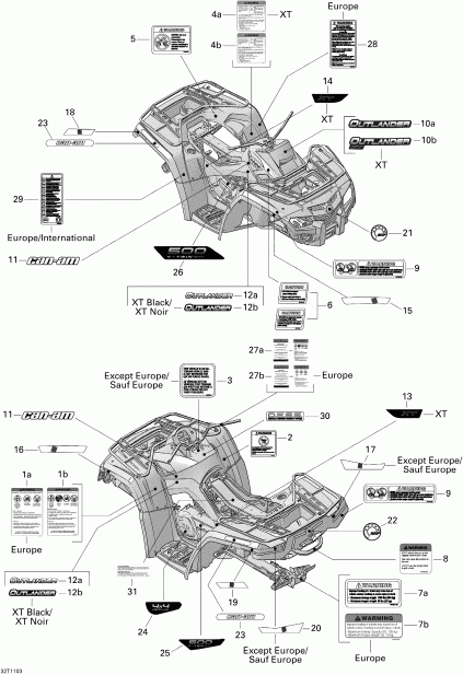 BRP Outlander 500 EFI, 2011  - 