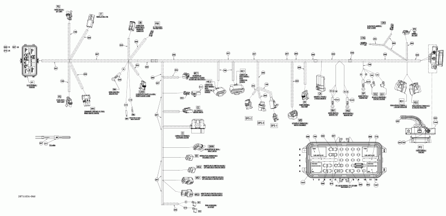  BRP Outlander 500 EFI, 2011  - Main Harness Xt, Europe