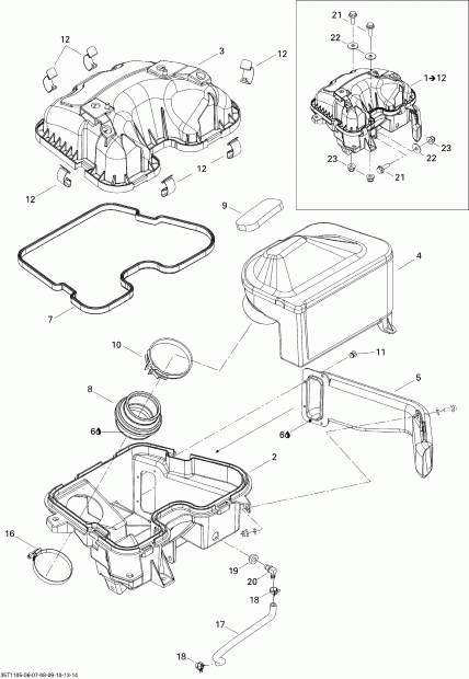 ATV   Outlander 650 EFI, 2011 - Air Intake Silencer