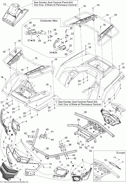  BRP Outlander 650 EFI, 2011 - Body And Accessories 2