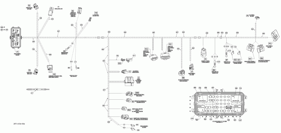Bombardier Outlander 650 EFI, 2011 - Main Harness Std