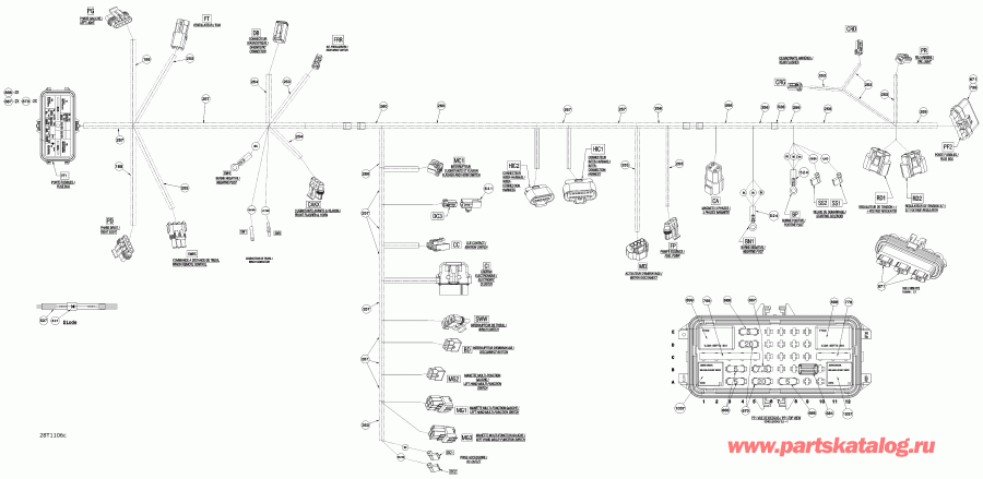ATV  ����������� Outlander 650 EFI, 2011 - Main Harness Std, Europe