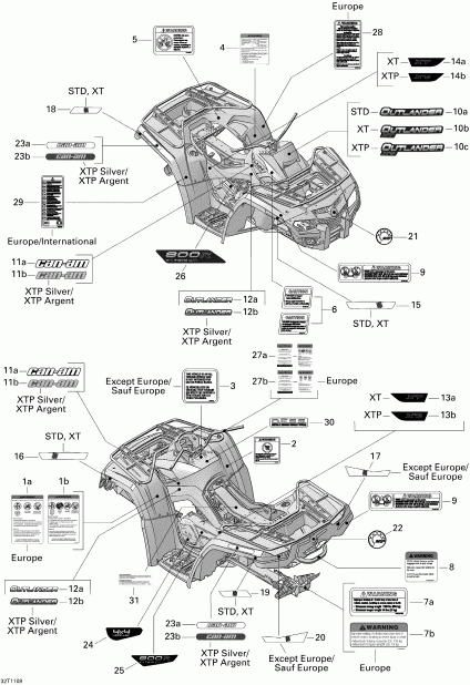  BRP  Outlander 800R EFI, 2011 - 