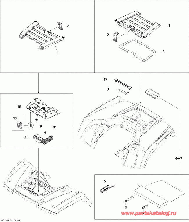  BRP - Front  Rear Trays