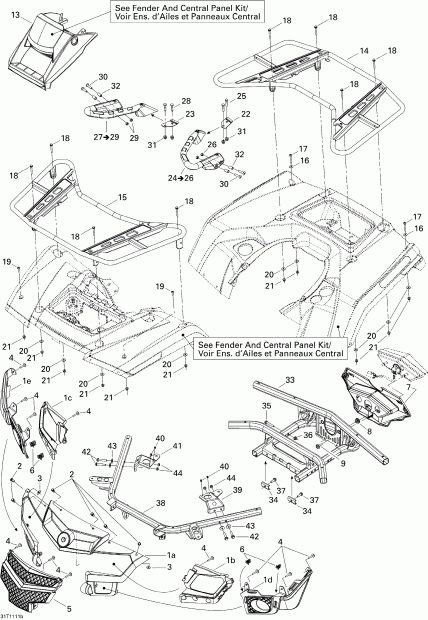   Outlander 800R EFI, XMR, 2011 - Body And Accessories 2