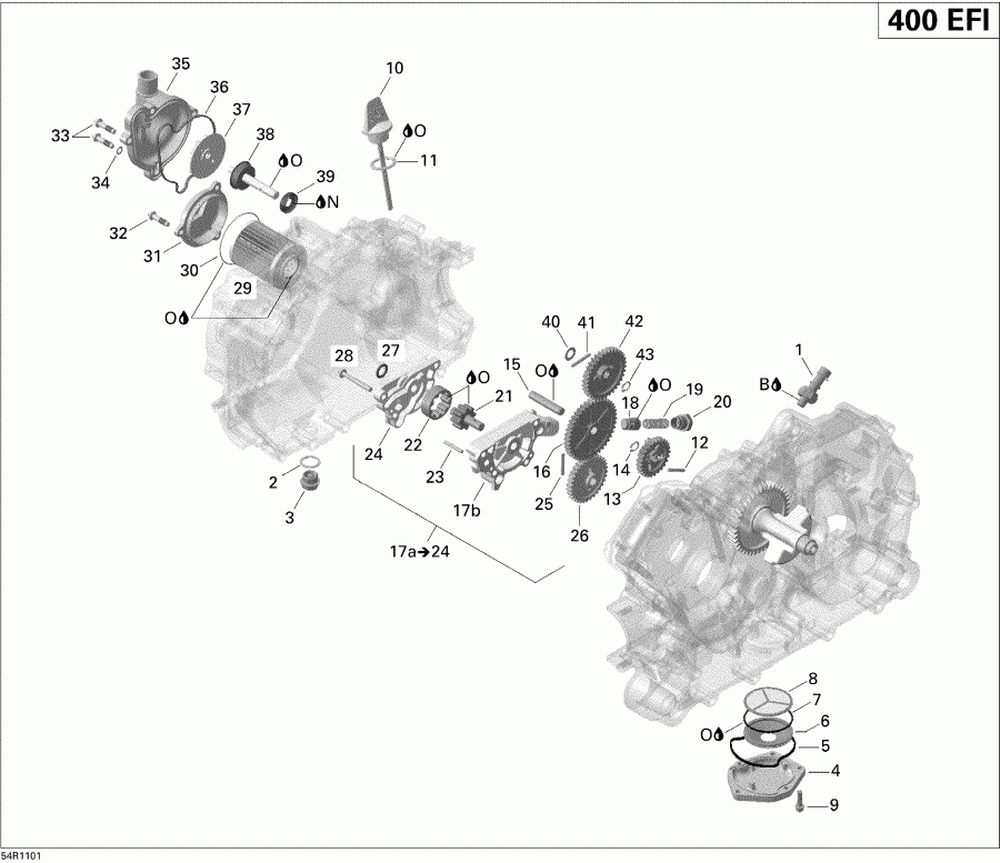 Outlander Max 400 EFI, 2011 ������ - Engine Lubrication