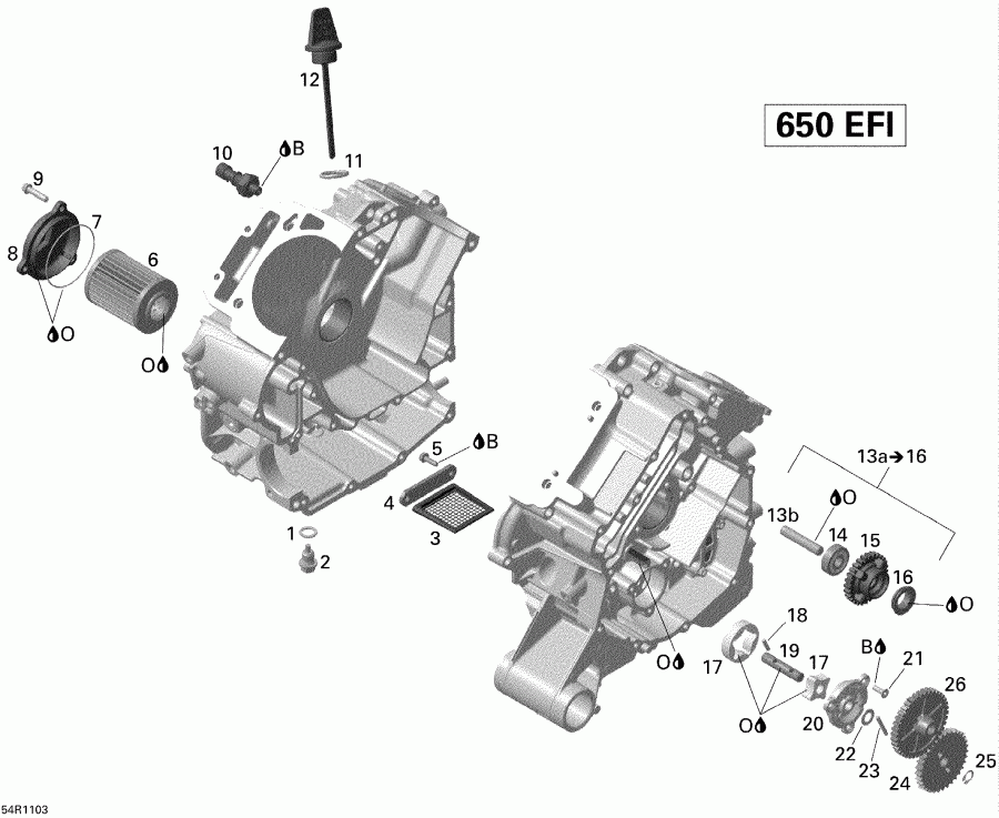   Outlander Max 650 EFI, 2011  - Engine Lubrication