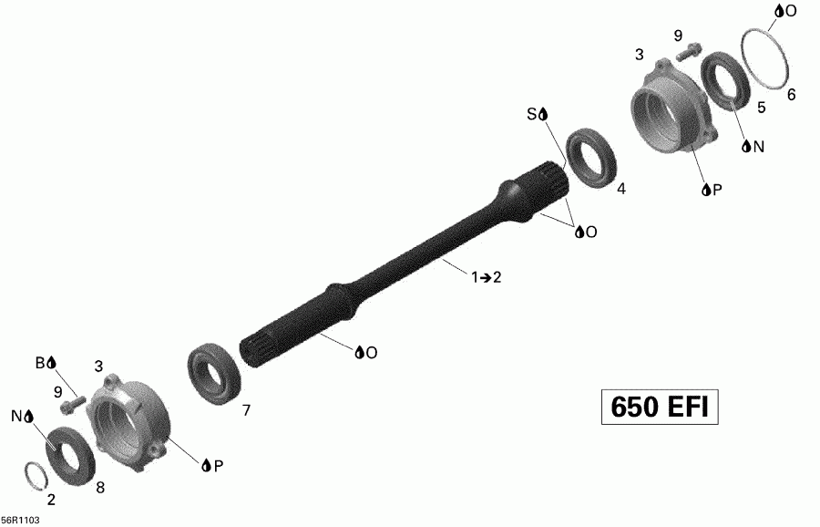  BRP  Outlander Max 650 EFI, 2011 - Drive Shaft