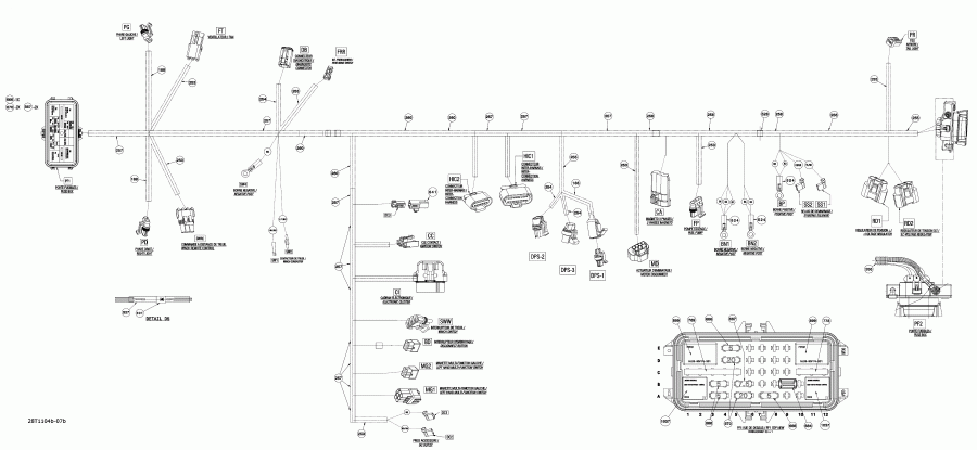 ����������  Outlander Max 650 EFI, 2011 ������ - Main Harness Xt, Xtp