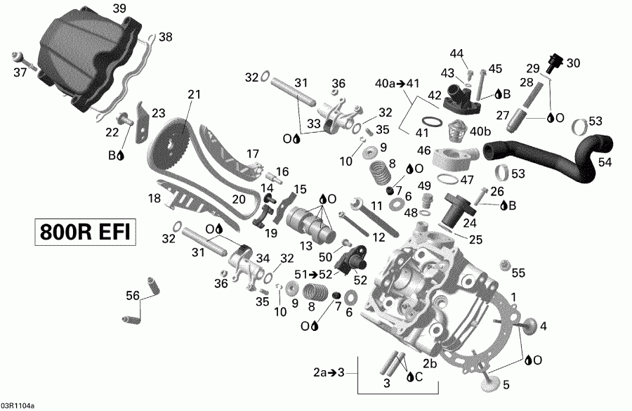 ���������� BRP Outlander Max 800R EFI, 2011 - Cylinder Head, Front
