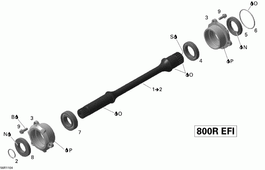 BRP Outlander Max 800R EFI, 2011  - Drive Shaft