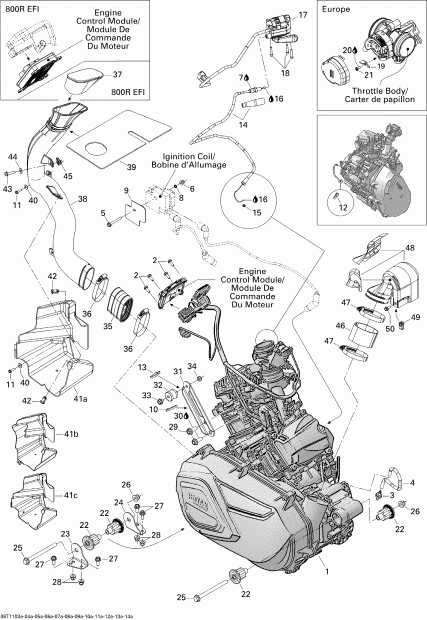 BRP Outlander Max 800R EFI Ltd, 2011 - Engine 1