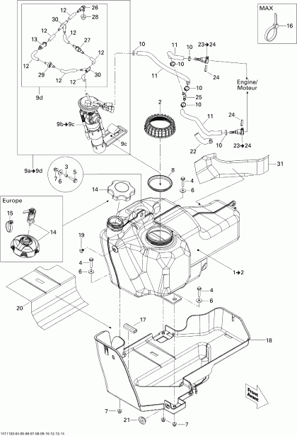 BRP Outlander Max 800R EFI Ltd, 2011 - Fuel System
