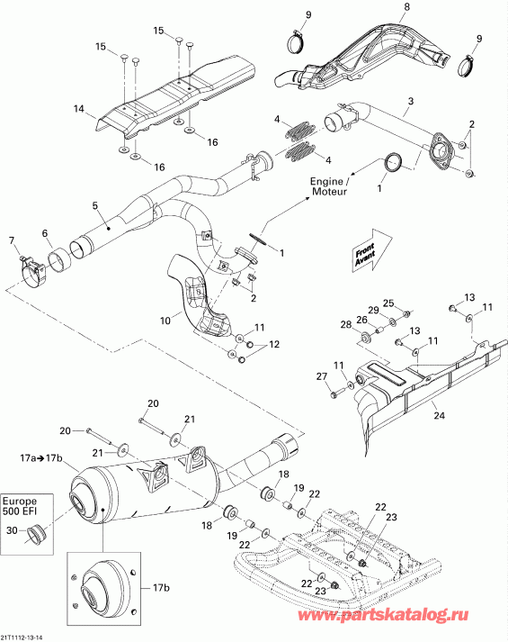 ������������ BRP Renegade 500 EFI, 2011 ������ - Exhaust System