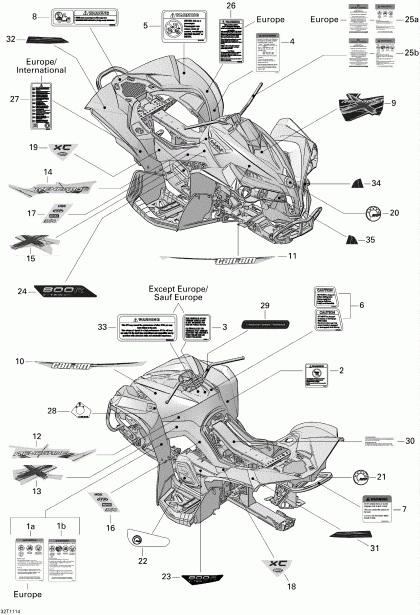   Renegade 800R EFI, Xxc, 2011  - Decals