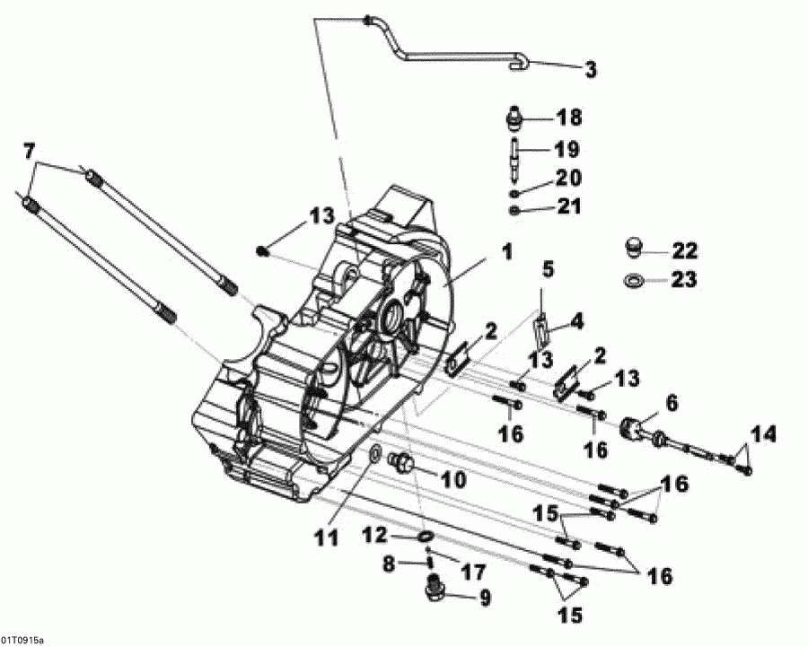 ATV Bombardier  DS 250 NA, CE & INT, 2012 - Left Crankcase Half