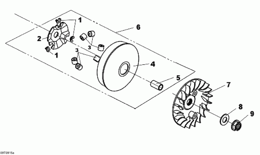 DS 250 NA, CE & INT, 2012  - Drive Pulley