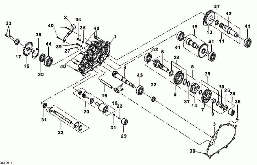  BRP DS 250 NA, CE & INT, 2012 - Gear Box