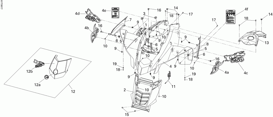    DS 250 NA, CE & INT, 2012 - Front Fender