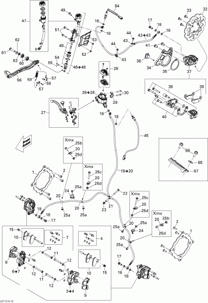 DS 450EFI Xxc & Xmx, 2012 - Hydraulic Brakes