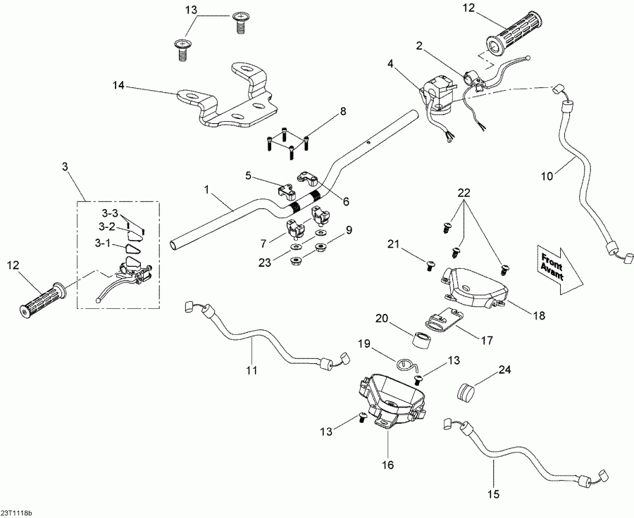 ATV  DS 70, 2012 - Handlebar