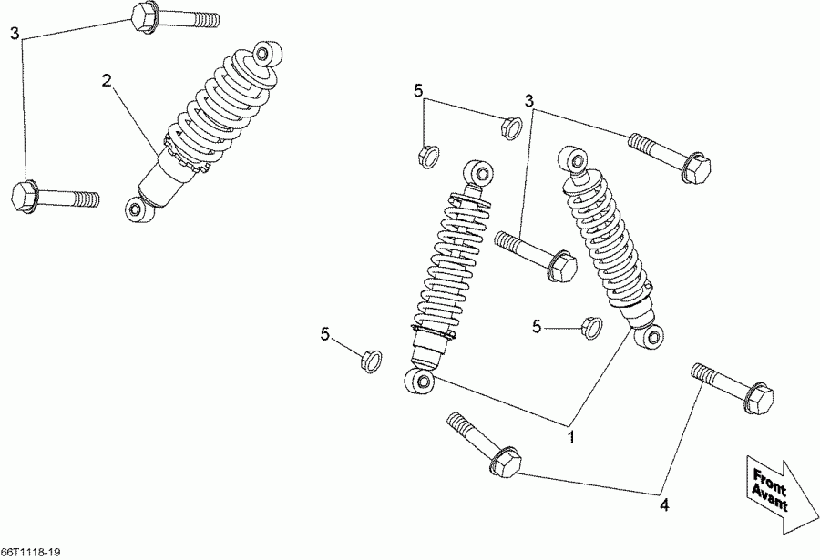  BRP  DS 70, 2012 - Shocks