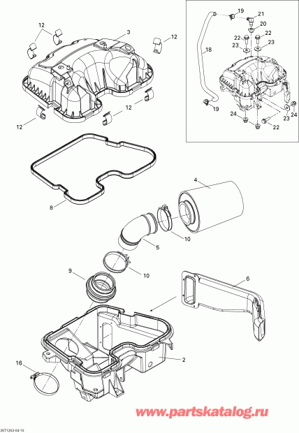 ATV  Outlander 500EFI STD & XT, 2012  - Air Intake Silencer