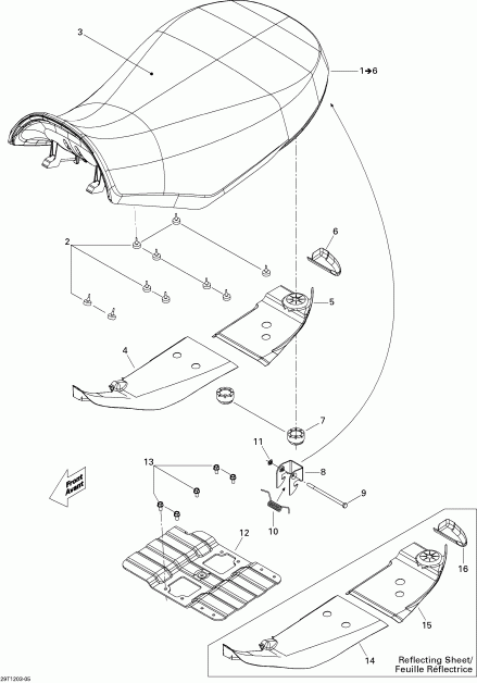   Outlander 500EFI STD & XT, 2012 - Seat