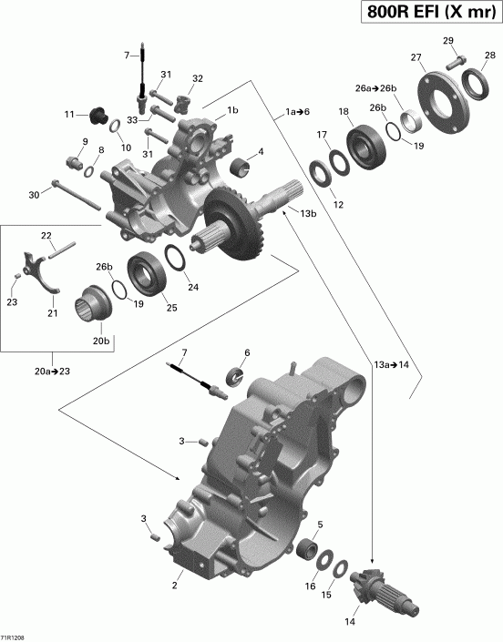 ATV  Outlander 800REFI Xmr, 2012  - Gear Box Output Shaft