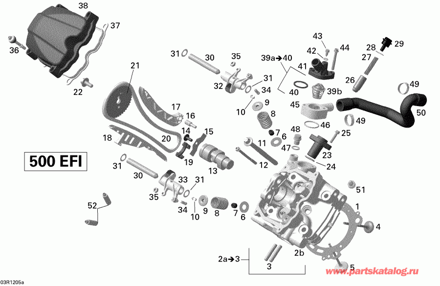 Bombardier Outlander MAX 500EFI STD & XT, 2012 - Cylinder Head, Front