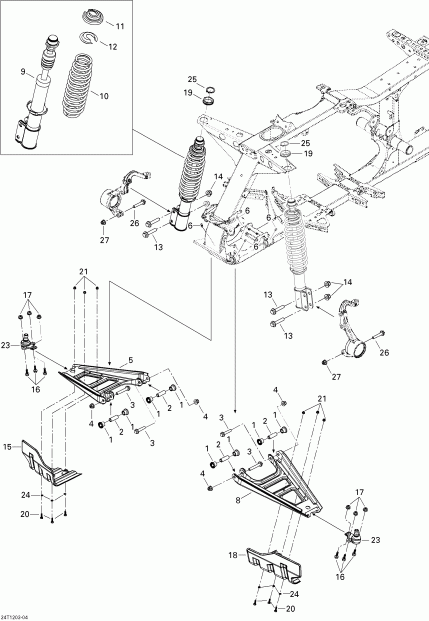 ������������ BRP ������ Outlander MAX 500EFI STD & XT, 2012 - Front Suspension