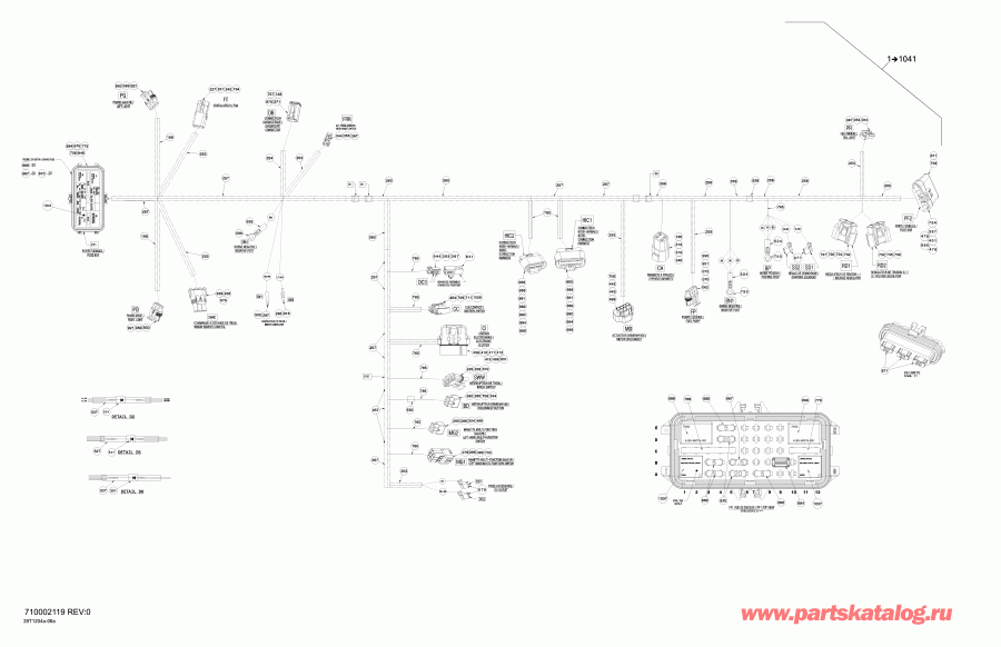ATV  Outlander MAX 500EFI STD & XT, 2012 ������ - Main Harness Std