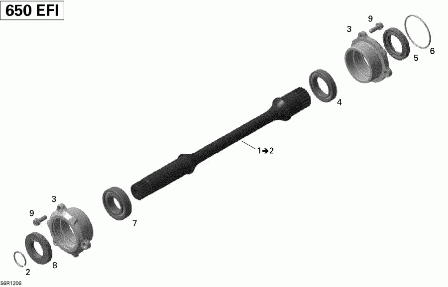 ATV   Outlander MAX 650EFI STD, XT & XT-P, 2012 - Drive Shaft