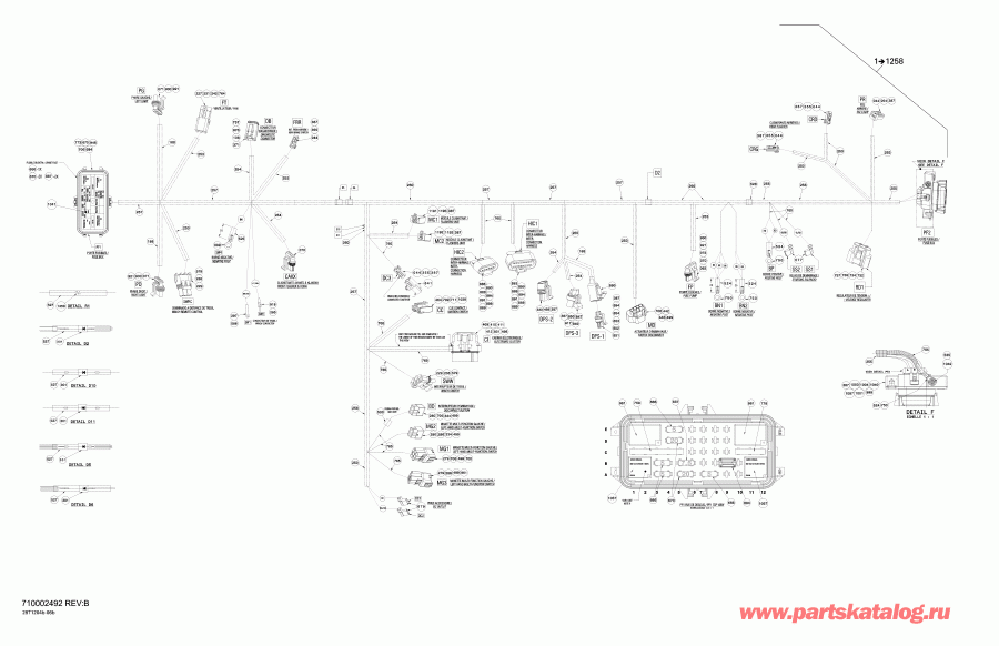 ���������� BRP Outlander MAX 650EFI STD, XT & XT-P, 2012 ������ - Main Harness Europe Xt