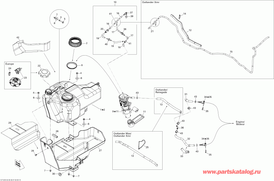 ATV  Outlander MAX 800REFI STD, XT & XT-P, 2012 - ��������� �������