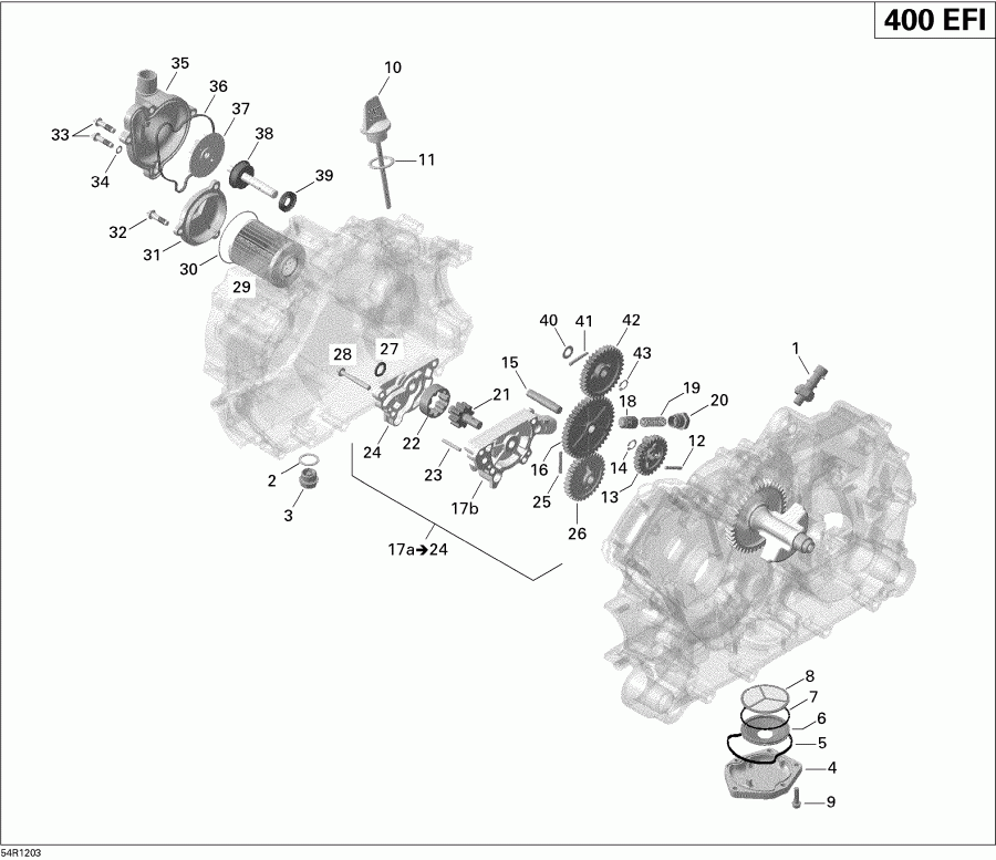����������� Outlander Max STD, XT, 400 EFI, 2012 - Engine Lubrication