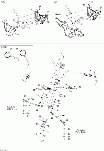    Outlander Max STD, XT, 400 EFI, 2012 - Steering