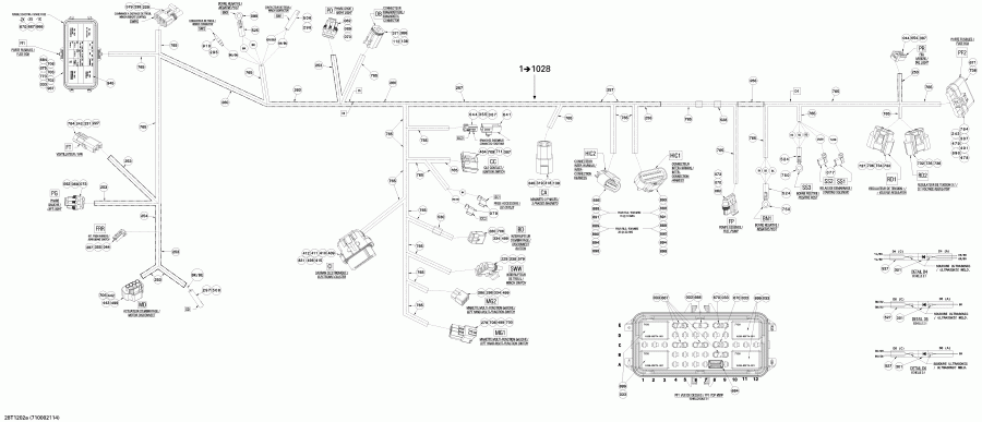  BRP  Outlander Max STD, XT, 400 EFI, 2012 - Main Harness North America