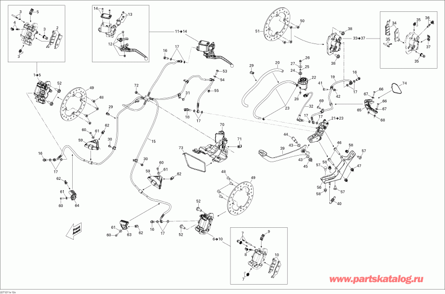ATV - Hydraulic Brakes Except Europe