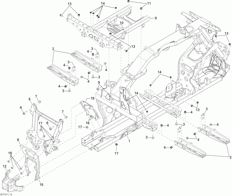   Outlander STD, XT, 800R EFI, 2012  - Frame