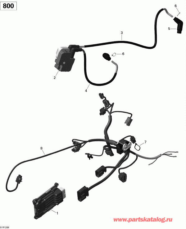 ���������� BRP ����������� Outlander STD, XT, 800R EFI, 2012 - ��������� ���� �������� � Electronic Module Outlander