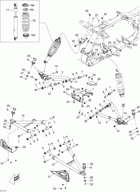  BRP Renagade 500EFI STD, 2012 - Front Suspension